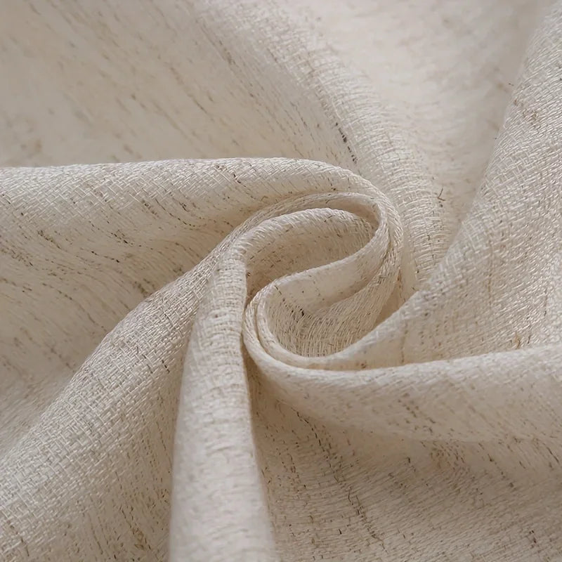 rideaux bohèmes rustiques semi translucides beige artisanal salon