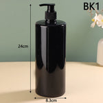 flacons cosmétiques pompe blanc noir moderne minimaliste 24cm 8.3cm rechargeable 1000ml