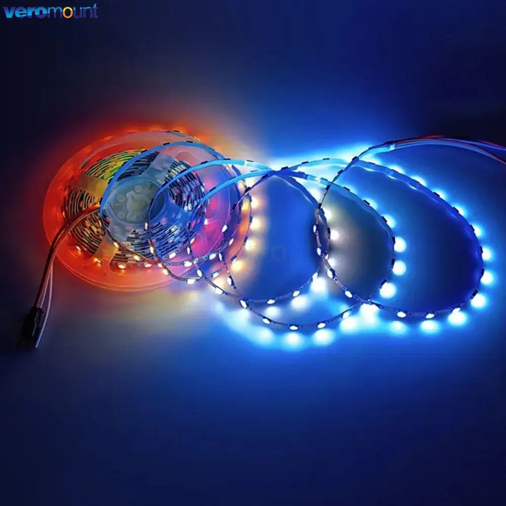 ruban led flexible smd multicolore 60leds 144leds adhésif moderne full magic color