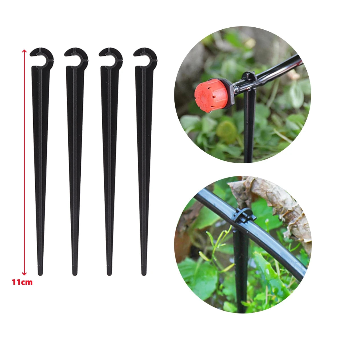 supports d'irrigation goutte goutte clips tuyau 47mm pots plantes irrigation pratique robuste clips noirs