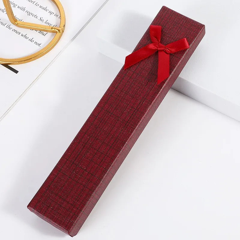 boîtes bijoux carton 10 pièces rayures horizontales ruban classique occasions fêtes anniversaires