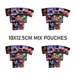 pochette plastique opaque dessin animé sac rangement biscuits épices fermeture éclair motif multicolore