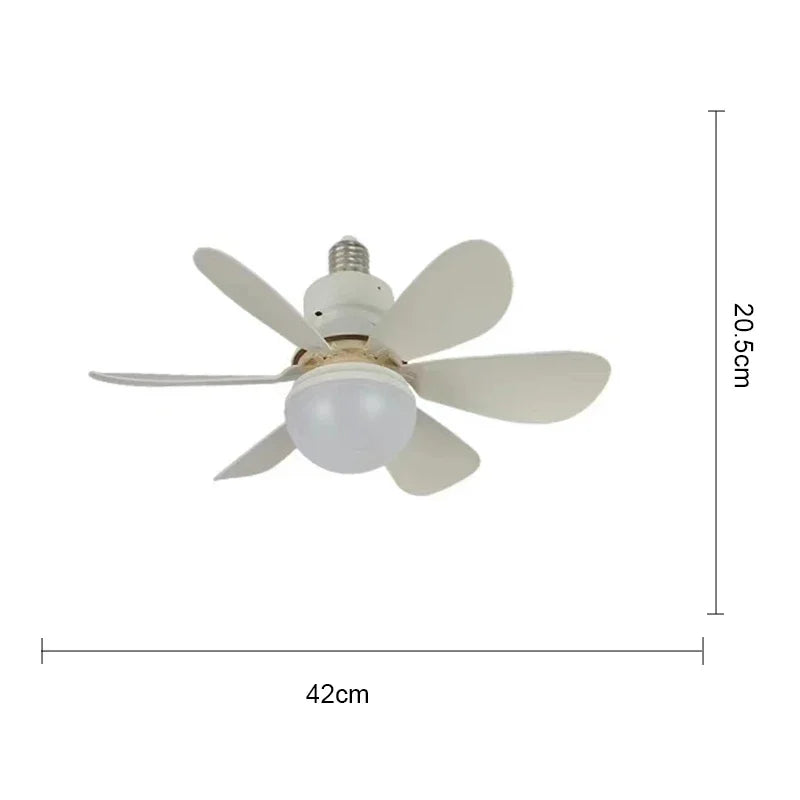 ventilateur moderne blanc lampe led intégrée fixation éclairage salon chambre coucher