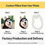 coussin personnalisable chien mignon blanc doux pelucheux animé zip amovible lavable moderne