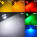 diodes led coniques blanc rouge vert jaune bleu warm 8mm sans fixation transparentes