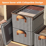 Boîte de rangement pliable rangée sous un lit avec d'autres boîtes