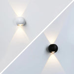 Lampe murale LED moderne sphérique blanc noir 249 2000 lumens 85 265V