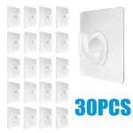 crochet mural transparent pvc adhésif moderne fixations murales accessoires salle bains cuisine multiples utilisation