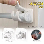 clips suspension adhésifs blancs modernes utilisation multiple support mural rideaux outils cuisine pièces