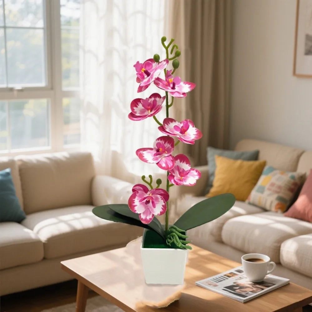 orchidées artificielles fleurs blanches roses intérieur décoration maison bouquet polyesters modernes minimalistes