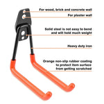 crochets garage robustes noir orange utilisation multiple vis ancrages industriel moderne multifonctionnels