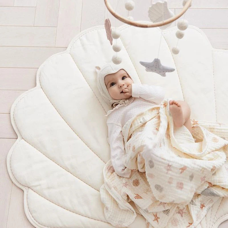 tapis jeu bébé coton motifs floraux résistant décoloration moderne doux intérieur extérieur plage