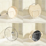 support assiettes noir blanc moderne minimaliste cuisine rangement vertical horizontal ustensiles