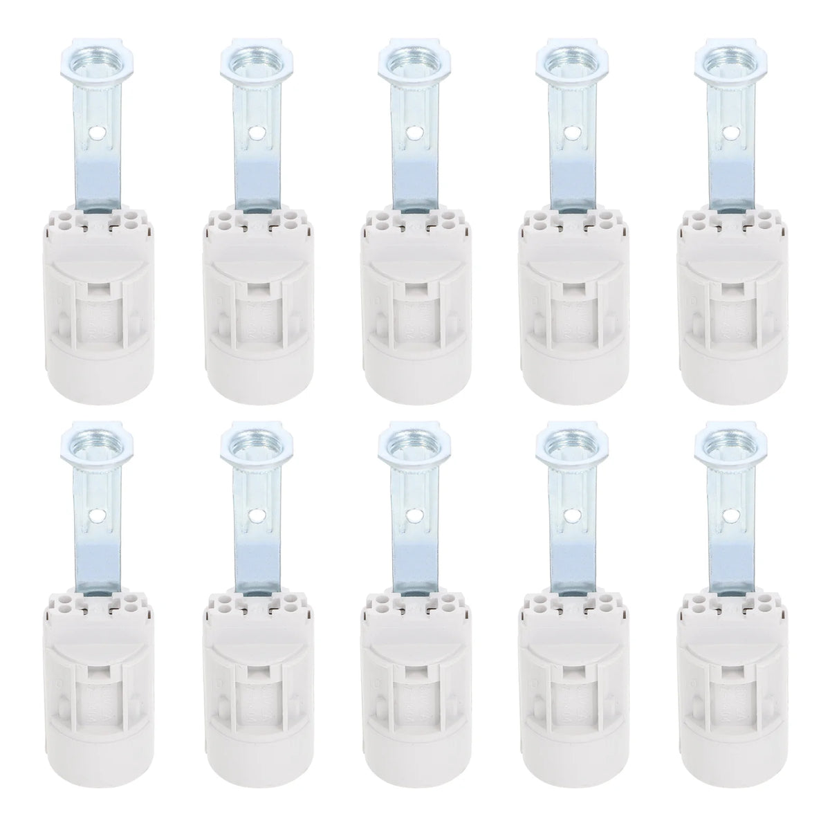 suspension lampe douille candelabra base blanc argenté noir industriel fixations métal plastique