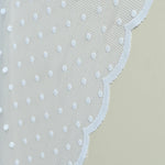 rideau blanc pois transparent classique polyester coton salon chambre deux panneaux