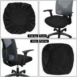 housse chaise noire tissu géométrique moderne polyester accueil 46 53cm
