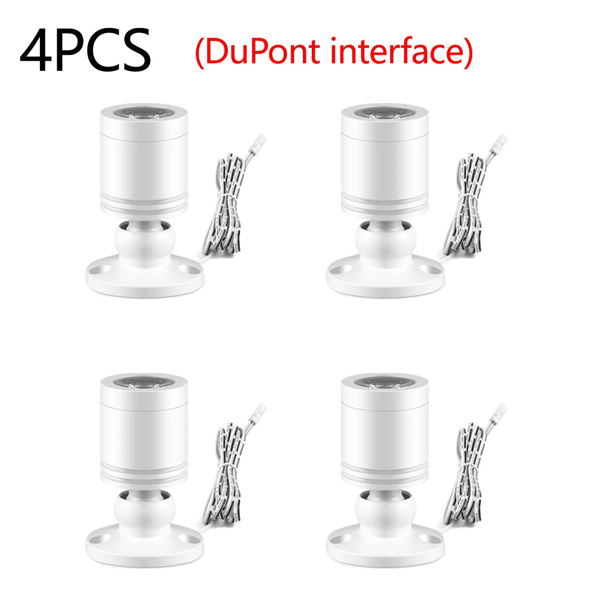 projecteur led blanc moderne 12v 3w double adhésif alu lentille concentrée 2m cable