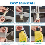 distributeur savon liquide argenté noir moderne fixation vis tube silicone bouchon valve sécurité flacon