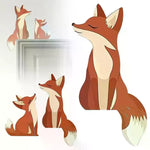 décoration murale renards stylisés figurines animalières modernes intérieur ornement pvc minimalistes