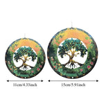 décorations jardin multicolores arbre feuilles fleurs moderne artisanalextérieur pvc fixations anneau métallique