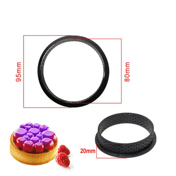 anneaux tartes perforés noir modernes outils pâtisserie moules cuisson gâteaux desserts