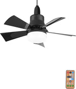 ventilateur moderne lampe led télécommande variateur intensité noir blanc minimaliste