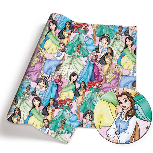 tissu coton patchwork personnages dessins animés couture rideau jupe fille textile maison bleu