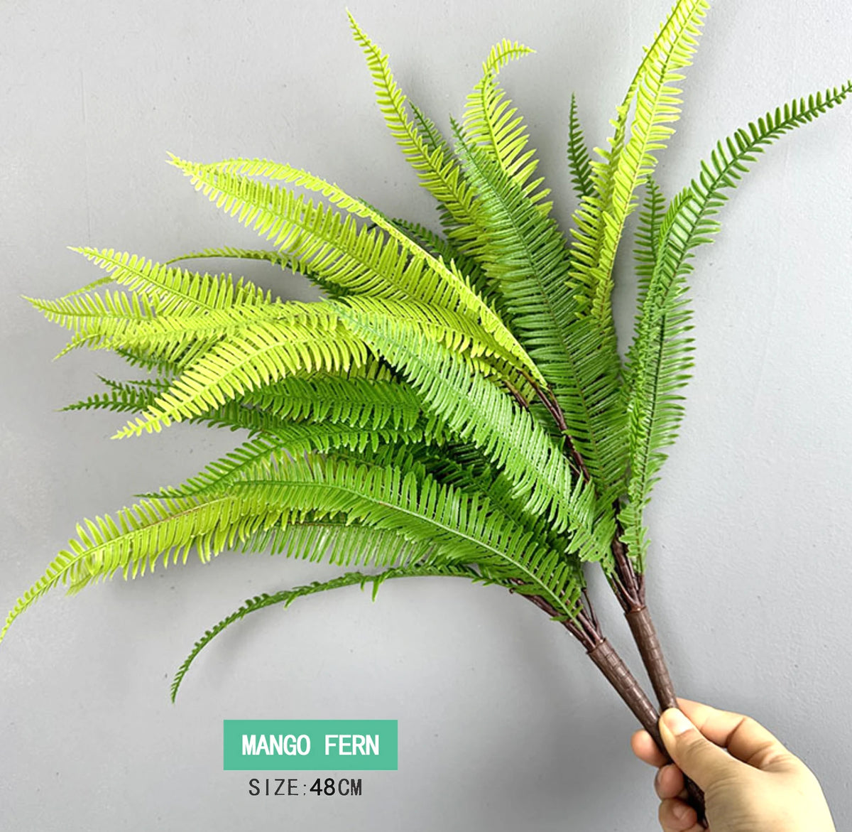 plantes artificielles feuilles fines vertes brunes modernes accrochables extérieures decoration murale naturelle