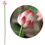 fleur artificielle lotus tige longue décoration intérieure vert rose blanc naturel détaillé Pods Feuilles