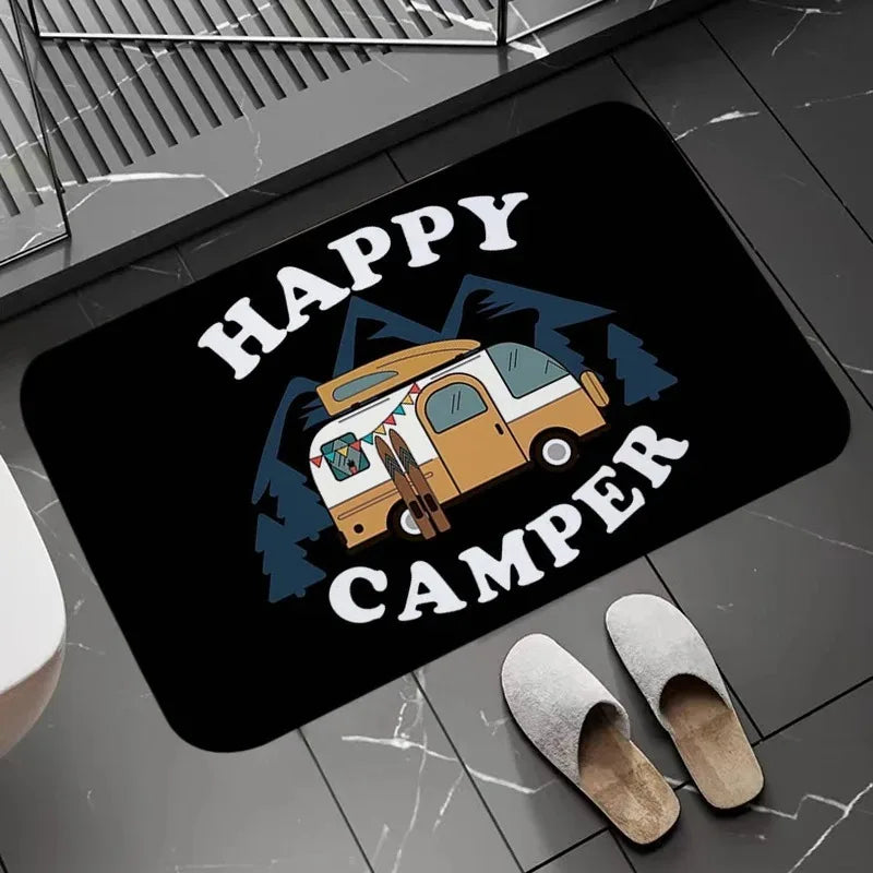 tapis sol antidérapant moderne camper arbre soleil floral extérieur entrée salon