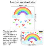 stickers muraux lumineux arc ciel nuages coeurs decoration enfantine adhésifs chambre enfants bricolage maison