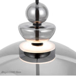 suspension lumineuse moderne transparente noir minimaliste led pendentif simple salle manger cuisine bar restaurant