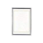 Cadre tableau A4 classique bordure géométrique couleurs bleu marine rouge doré argenté