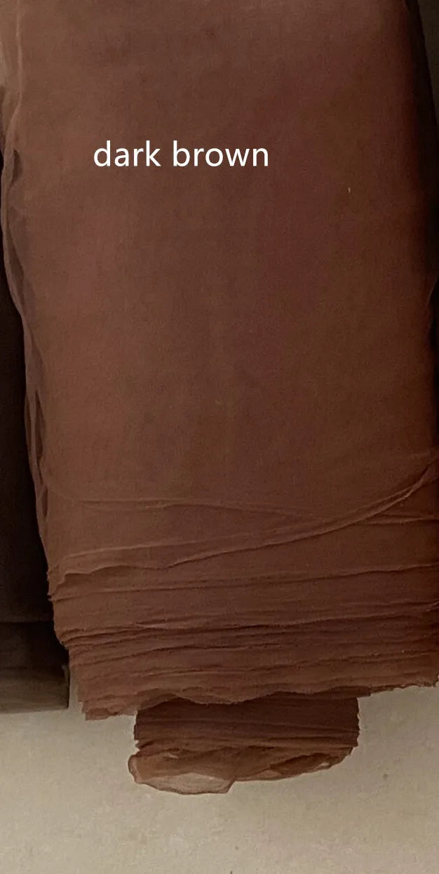 tissu tulle marron clair marron foncé beige clair moderne translucide nylon rapide respirant cérémonie