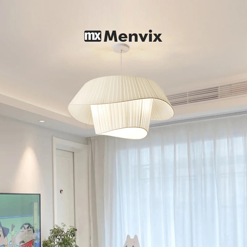 lampe suspendue moderne blanche rayures verticales salon chambre éclairage 50cm 60cm 80cm led flux