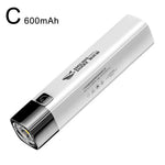 lampe torche blanc moderne batterie intégrée 1200mAh distance éclairage 50m lumiere 160 lumens