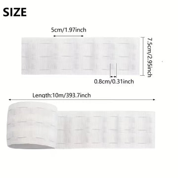 ruban adhésif blanc rayures horizontales moderne clips métalliques 10mètres intérieur décoration fenêtre