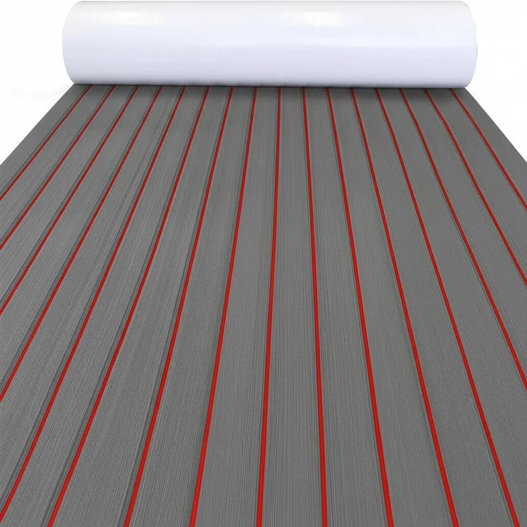 revêtement sol bateau mousse eva imitation teck antidérapant adhésif marron noir yacht