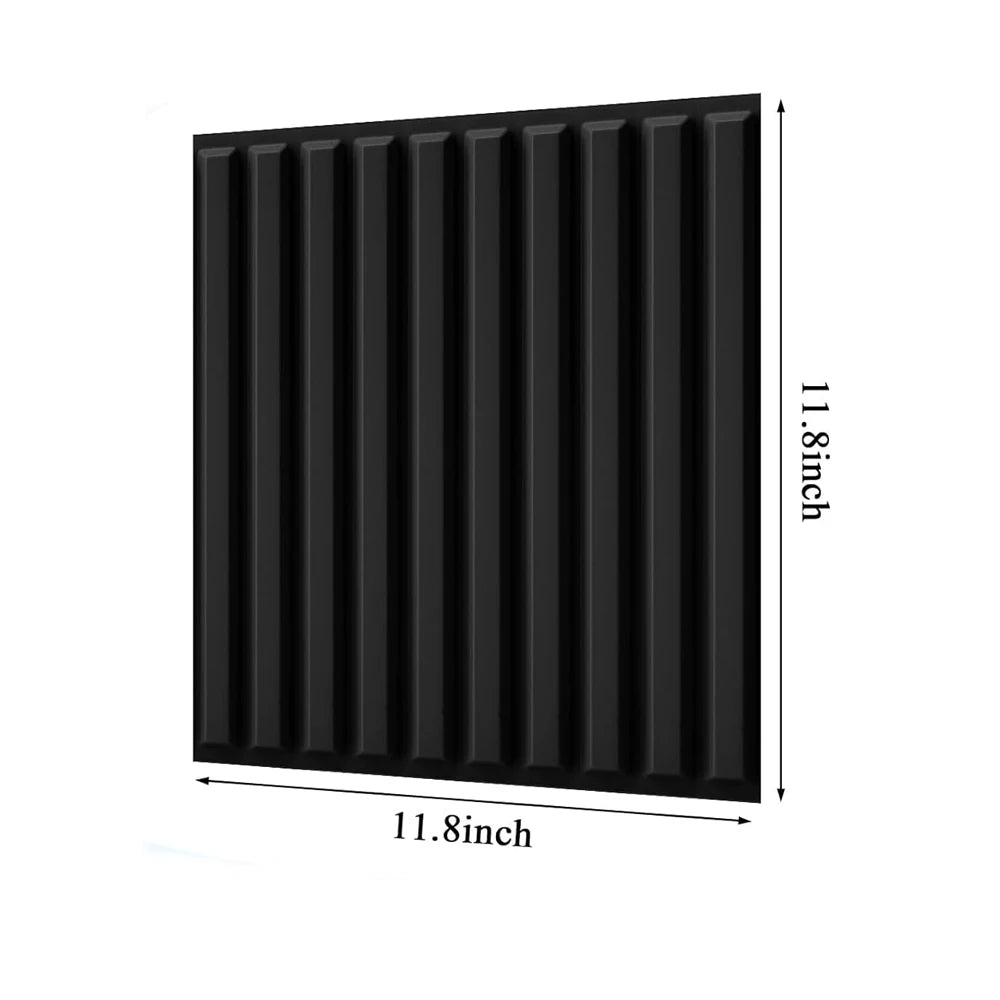 panneaux muraux décoratifs 3d noirs modernes 11.8x11.8 inches pack 30 imperméables pvc