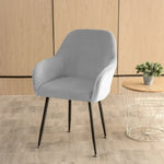 housse chaise velours moderne rose bleu gris marron pieds métalliques opaques polyester imprimé elastic