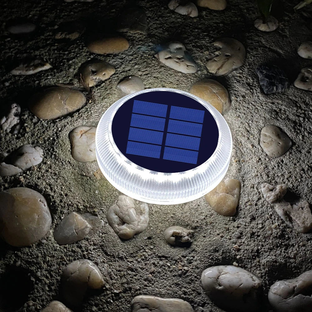 lumières solaires led ip68 auto on off extérieures étanches blanc bleu moderne