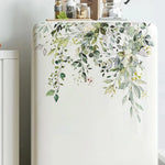 autocollant mural feuilles plantes vertes décoration intérieur toilettes meubles aquarelle résistant eau moderne