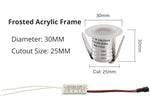 projecteur led blanc noir argent moderne 1w 28mm 30mm opaquet