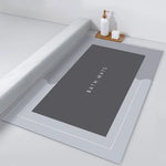 tapis bain gris vert moderne minimaliste lavable main machine usage maison salle bain