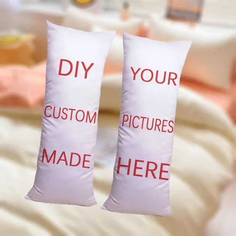 coussin personnalisable moderne housse diy blanc textes imprimés 35x100cm 50x150cm 50x160cm 60x180cm polyester