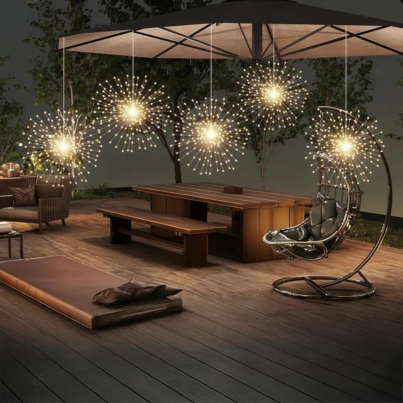 guirlande lumineuse multicolore moderne étoiles lumineuses adaptateur usb solar led extérieure jardin blanc rouge