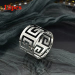 anneaux serviettes métal or argent motif géométrique moderne élégants fixations pression coton 12 pièces