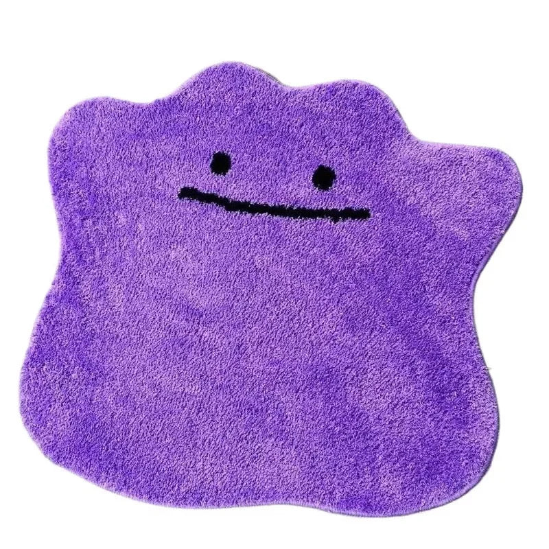 tapis poilu violet noir ditto pokémon chambre enfant décoratif antidérapant rapide sec