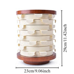 présentoir bijoux rotatif velours bois beige gris moderne clips removable supports individuels