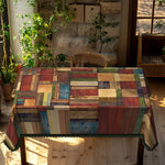 nappe patchwork géométrique multicolore moderne rustique table manger polyester rectangle festive